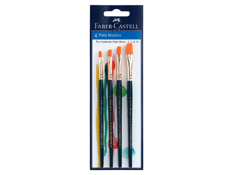 Pinceles-Faber-Castell-Sinteticos-Planos-Surtidos-Blister-4-Unidades-1-72035