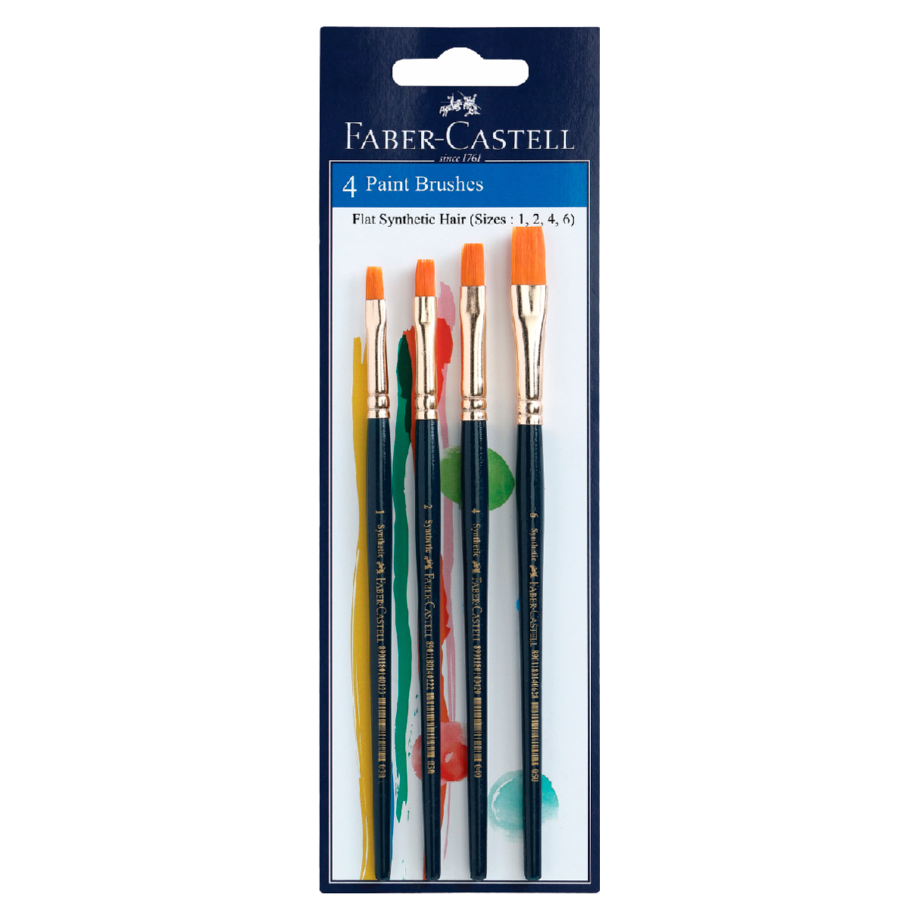 Pinceles-Faber-Castell-Sinteticos-Planos-Surtidos-Blister-4-Unidades-1-72035