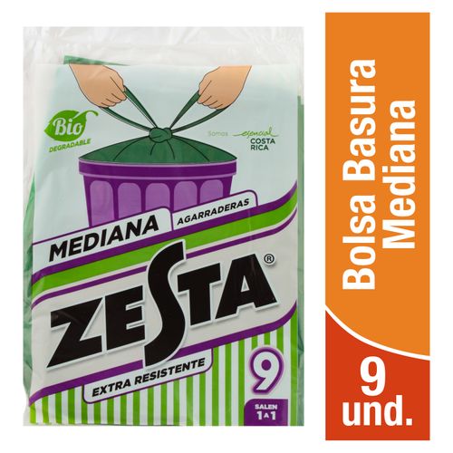 Bolsa Zesta Mediana Bio Paquete - 9 Unidades