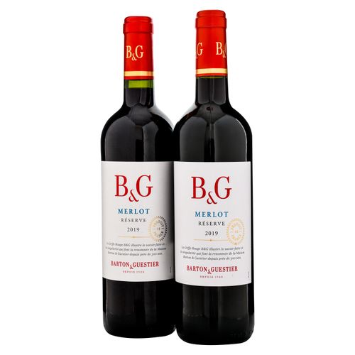 2 Pack Vino B&G Merlot -750ml