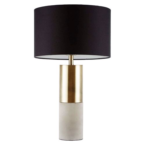 Lampara Home Trends Mesa Delux Acabado Negro Dorado