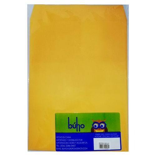 Sobre Manila Buho Carta N10 Paquete - 10 Unidades