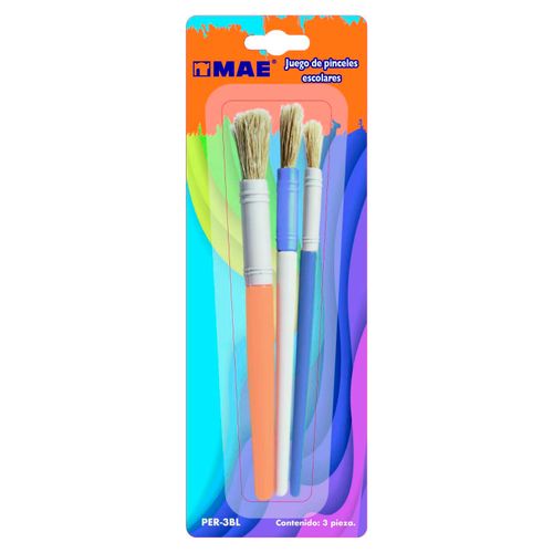 Pincel Mae Escolar Tj3 Per Blister3