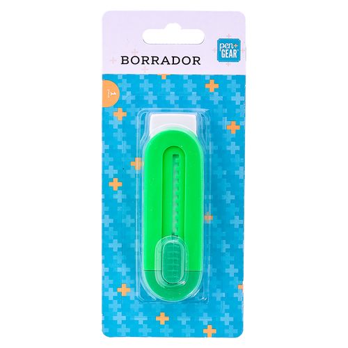 Borrador Con Protector Plástico  Pen + Gear Verde