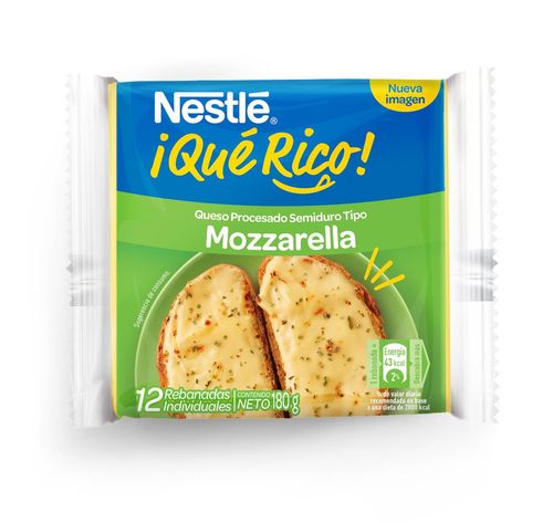 Nestlé® ¡Qué Rico! Queso Mozzarella 12 rebanadas