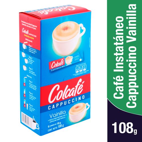Café ColCafé Mezcla Capuccino Vainilla 108gr