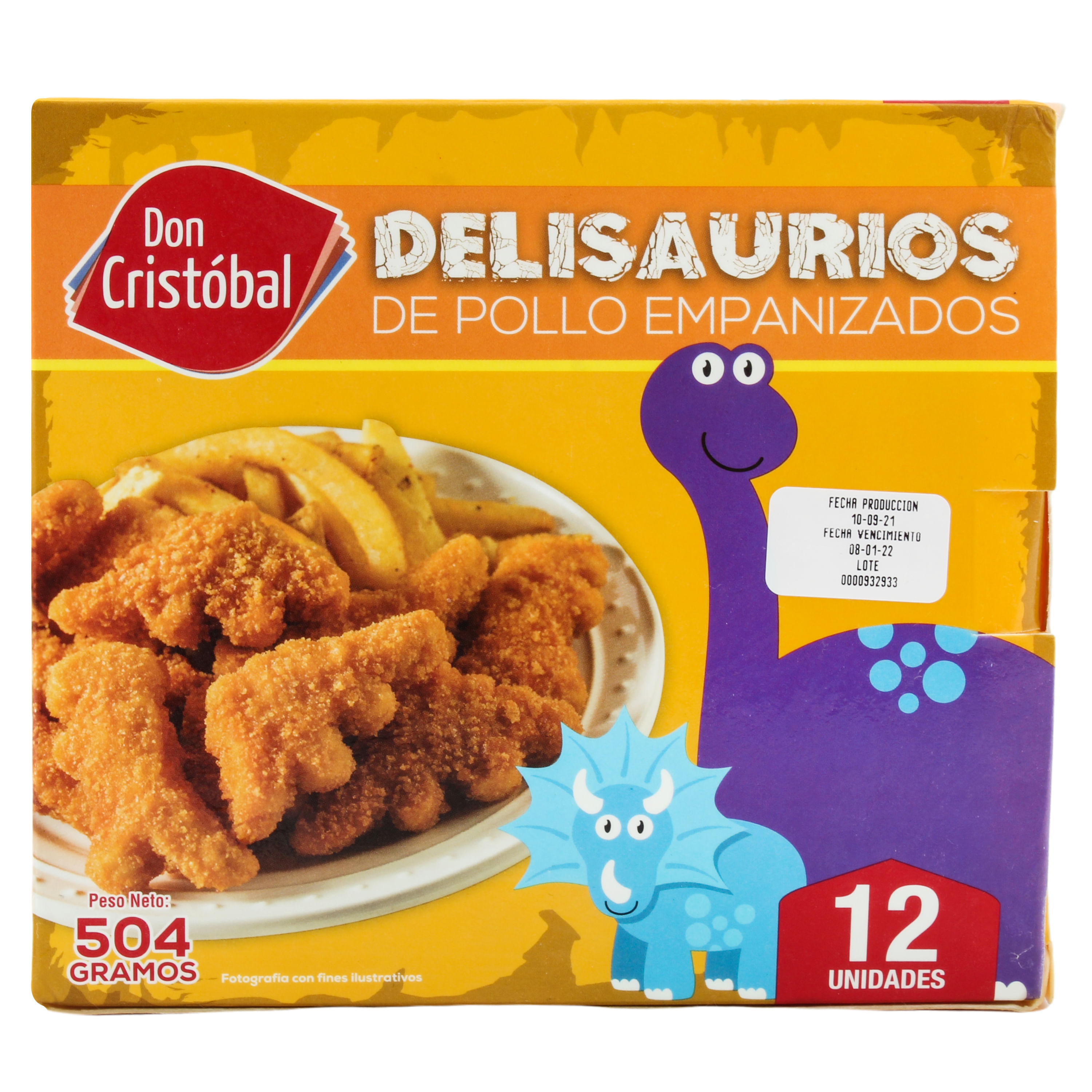 Comprar Dinosaurios Don Cristobal Pollo Preform Congelado 12 unidades -  504gr | Walmart Costa Rica