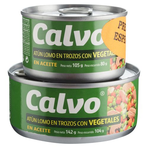 Atún Calvo lomo en trozos con vegetales - 142 g