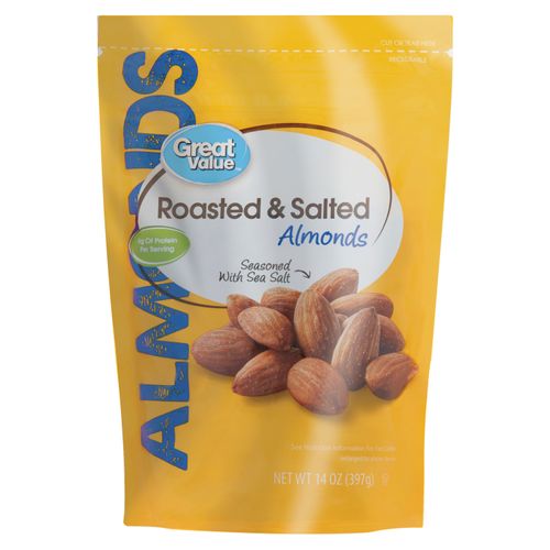 Almendra Tostada Great Value Con Sal - 397gr