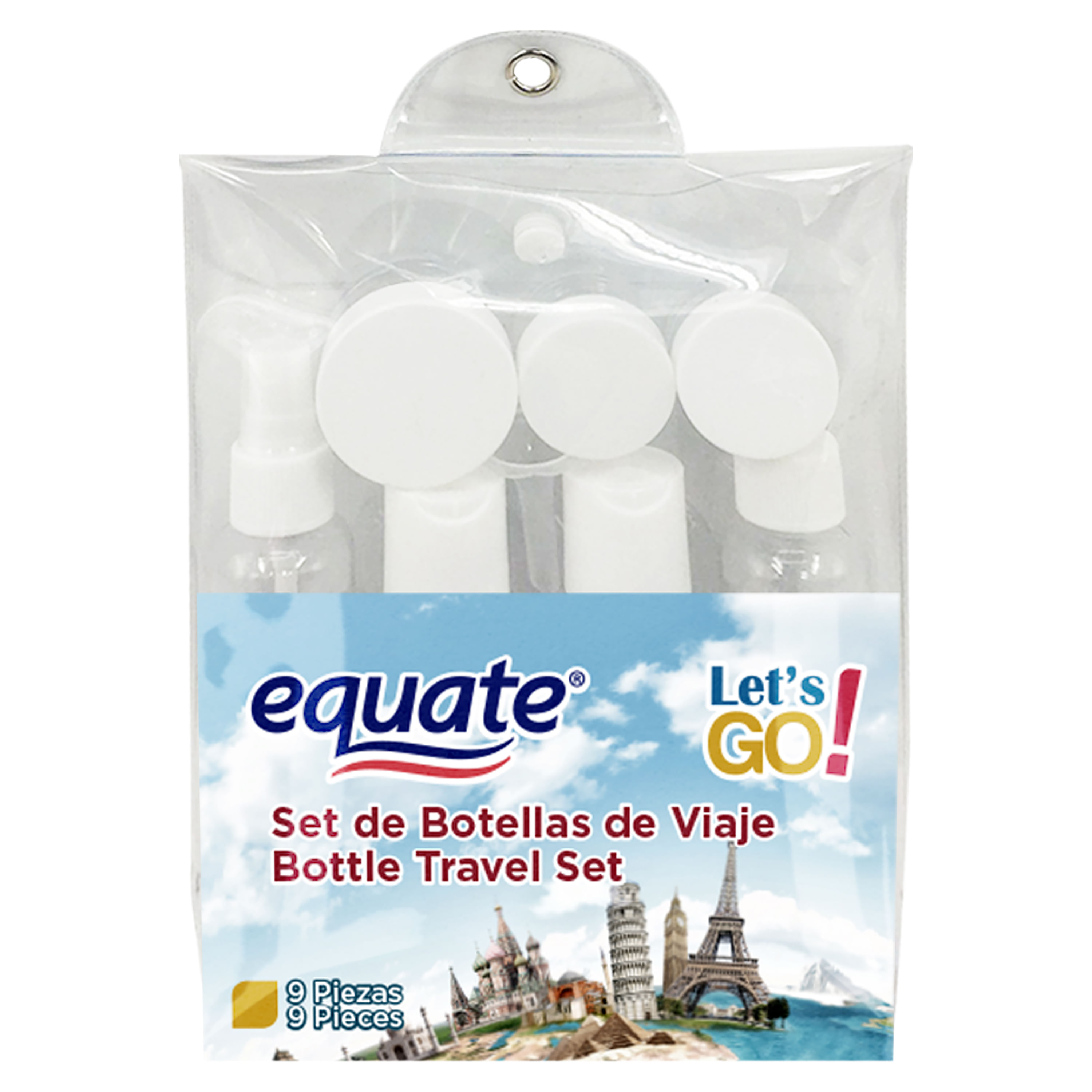 ornamento cascada para jugar Comprar Set Equate Botellas De Viaje 9 Piezas | Walmart Costa Rica
