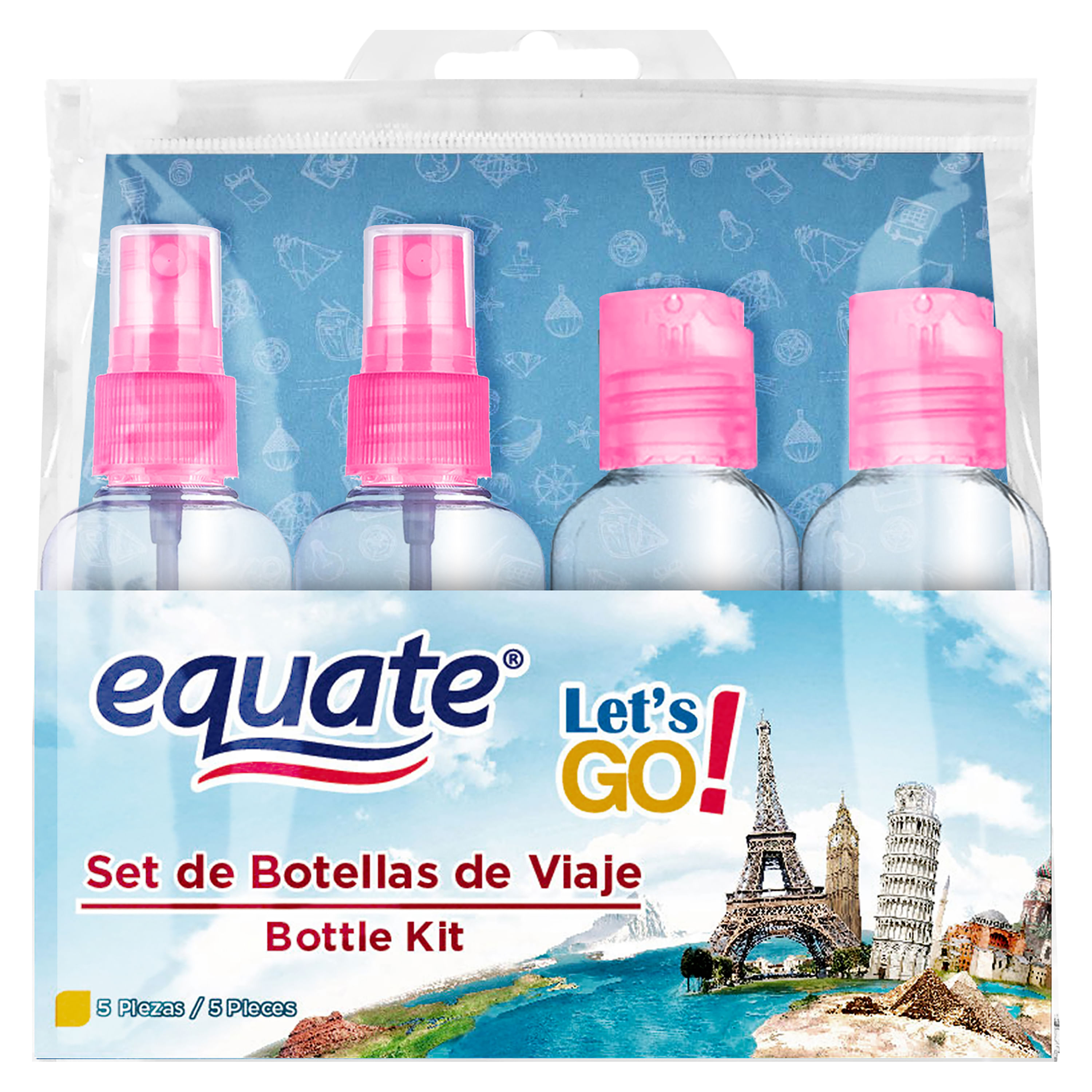 Comprar Set Equate Botellas De Viaje 5 Piezas, Walmart Costa Rica - Maxi  Palí