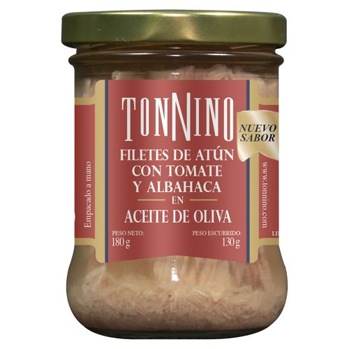 Atún Tonnino Tronk Tomate Y Albahaca - 180 g