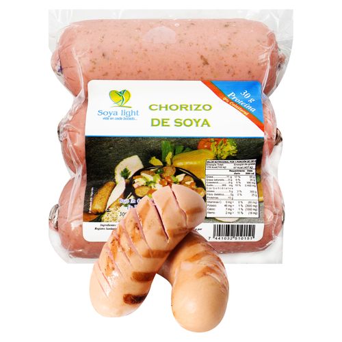 Chorizo Soya Light, De Soya -300 gr