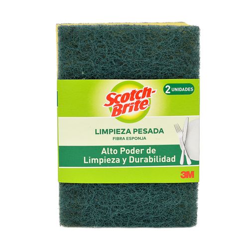 Esponja Limpieza Pesada Cuadrada Scotch-Brite x 2 unidades