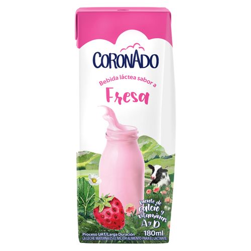 Leche Coronado Saborizada Fresa -180ml