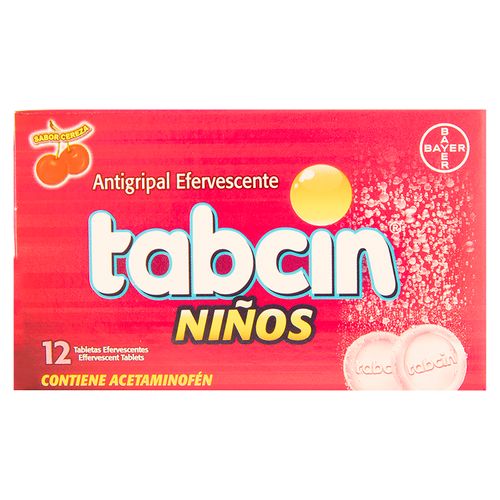 Tabcin niños efervescente caja 12 tabletas - Precio indicado por caja