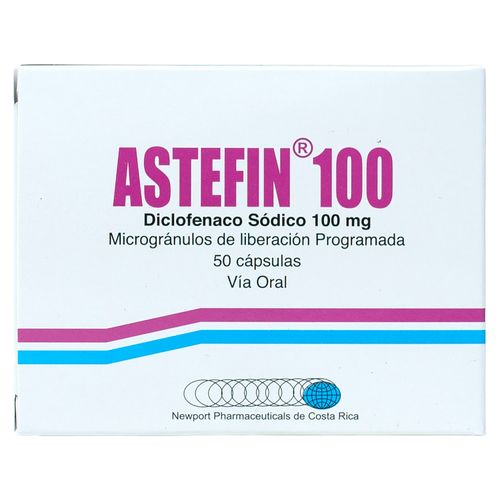 Astefin Newport Capsula 100 Mg, Precio indicado por unidad