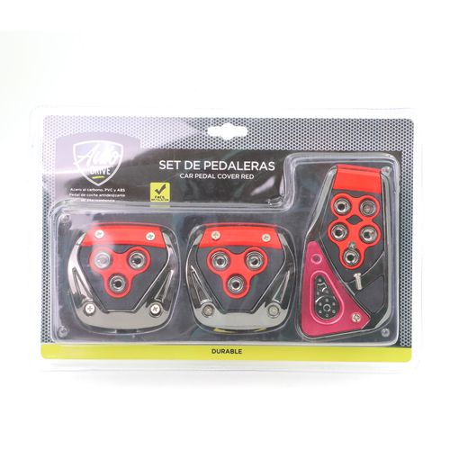 Pedaleras para carro Auto Drive color rojo