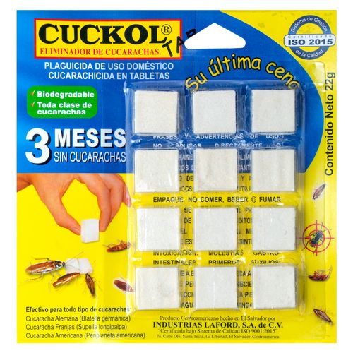 Mata Cucarachas  Cuckol Cebos 22Gr