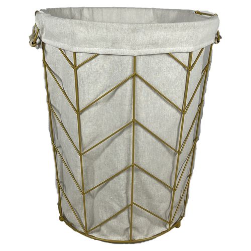 Cesta Mainstays De Ropa Alta Gold Wire
