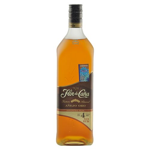 Ron Flor De Caña Añejo Oro 4 Años - 1000ml