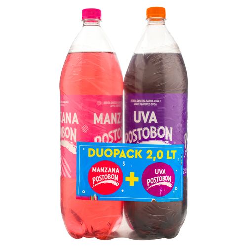 2 Pack Refresco Postobon Carbonatado Manzana Y Uva -4000ml