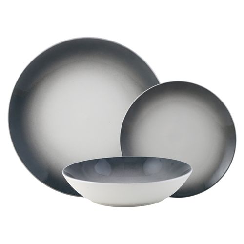 Vajilla Mainstays De Porcelana Blanca 12 PiezasColores Solidos