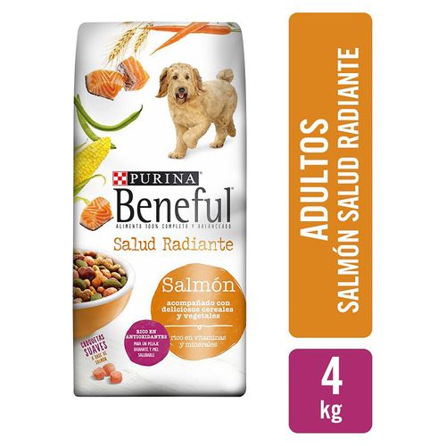 Alimento  Perro Adulto Purina Beneful Salud Radiante Salmón 4kg