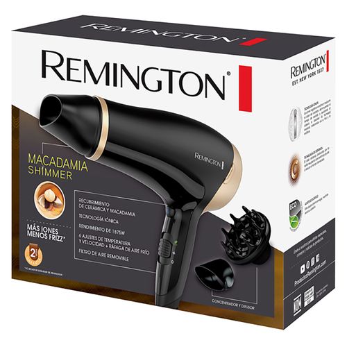 Secador Remington Macadamia Shimmer Negro D3017