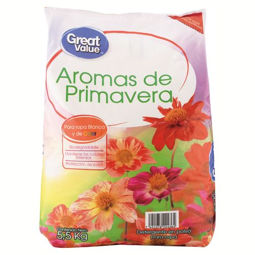 Detergente Great Value Primavera -5500gr