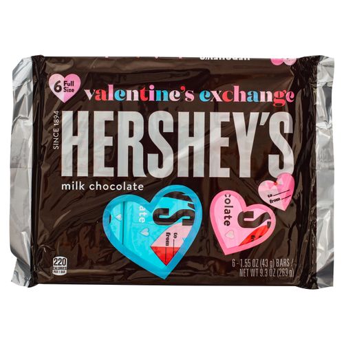 Chocolate Hershey's Barra Milk 6 unidades -263gr