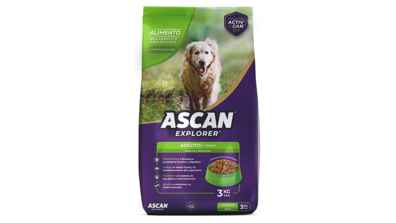 Comprar Alimento Ascan Adulto Senior 7 A os En Adelante 3kg