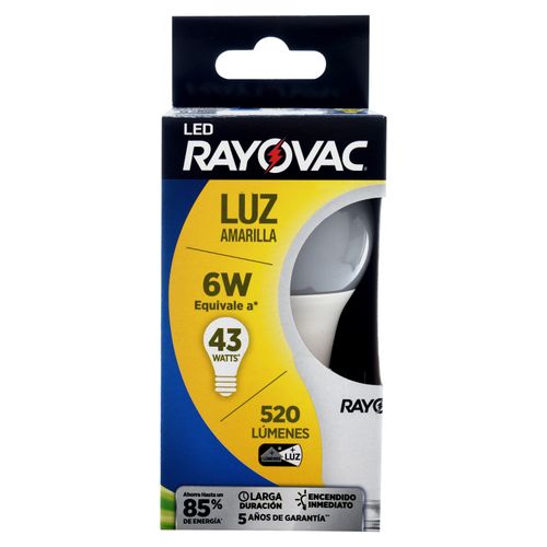 Bombillo Rayovac Led 6W Amarillo