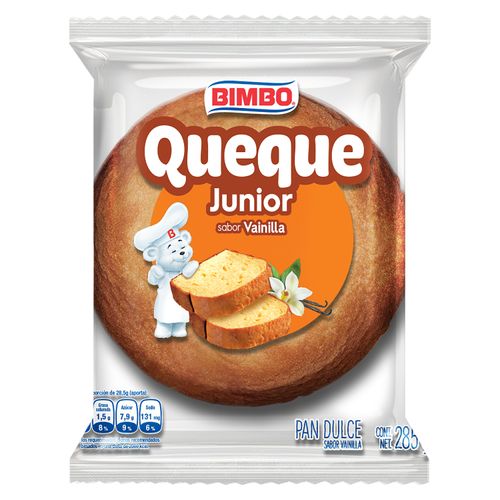 Queque Bimbo junior rico seco de vainilla - 285 g