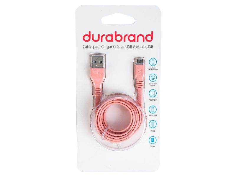 Cable-Durabrand-USB-3-Pies-Rosado-1-75048