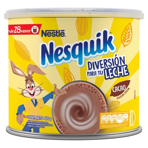 Bebida En Polvo Nestlé Nesquik Chocolate Lata 400G