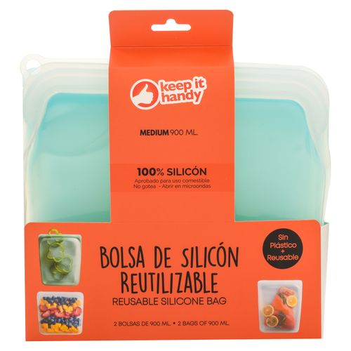 Set Bolsa Keep Silicón Abre Fácil 900ml