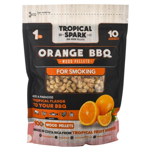 Pellets Tropical Spark De Madera Naranja BBQ Para Ahumar