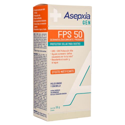 Protector Solar Asepxia Genetica FPS 50 Dermo -50gr