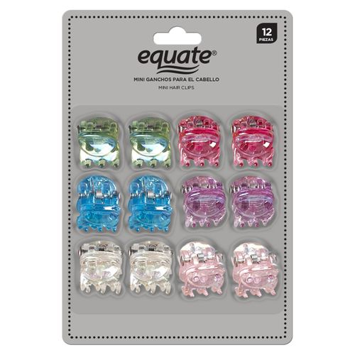 Mini Gancho Equate Para Cabello 12 Piezas