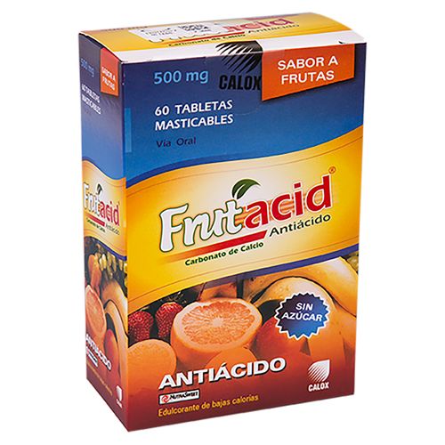 Calox Frutacid 500Mg Frutas X60 Tab
