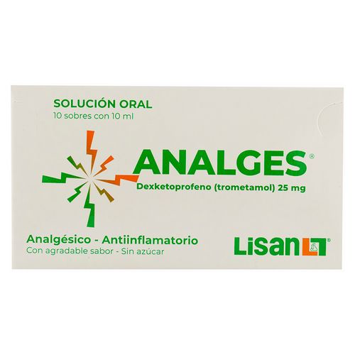 Analges 25Mg, Precio indicado por unidad