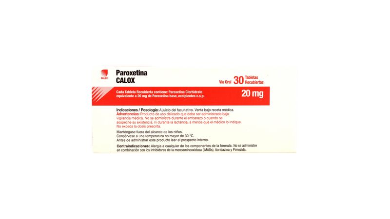 Comprar Paroxetina C 20Mg, Precio indicado por unidad | Walmart Costa Rica