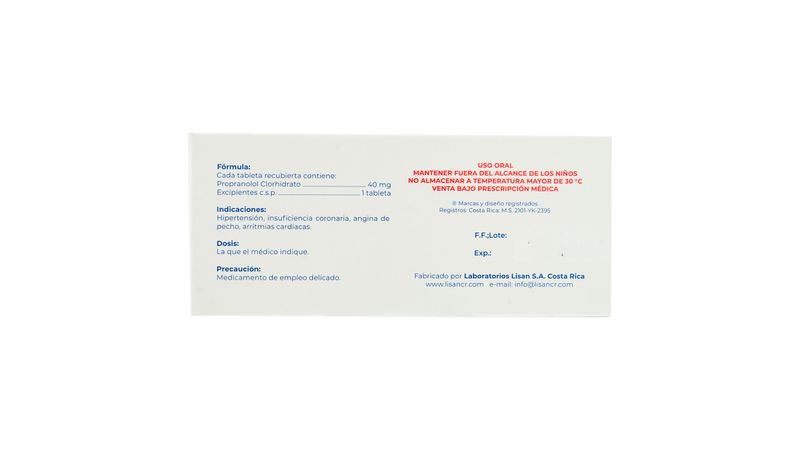 Propranolol 40 Mg Dónde Comprar