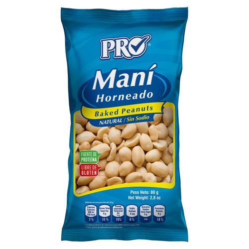 Boquitas Pro Maní Horneado Natural -80gr