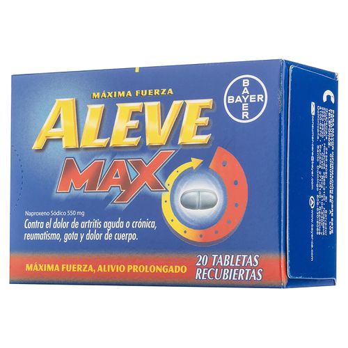 Aleve Max 550 Mg, Precio indicado por unidad
