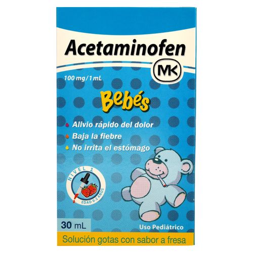 Acetaminoden MK Gotero para Bebés 100 mg - 30 ml