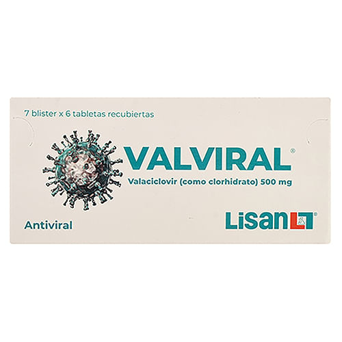 Valviral 500Mg, Precio indicado por unidad