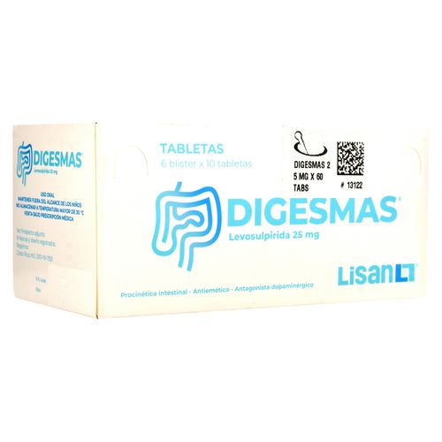 Digesmas 25Mg, Precio indicado por unidad