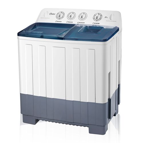 Lavadora Oster blanca semi automatica 22 kg de capacidad SAWMCB22